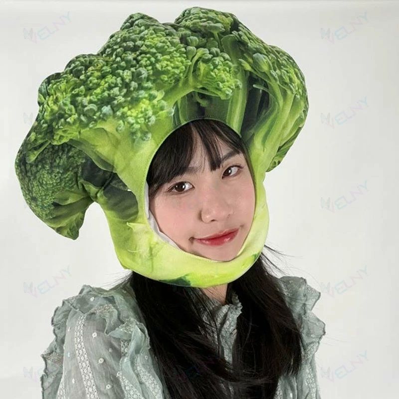 【送料無料】パーティーグッズ 帽子 マジックテープ ブロッコリー コスプレ 面白グッズ 可愛い 余興 ハロウィン コスプレ なりきり 面白い 被り物 クリスマス ゲーム 宴会 忘年会 仮装 変装