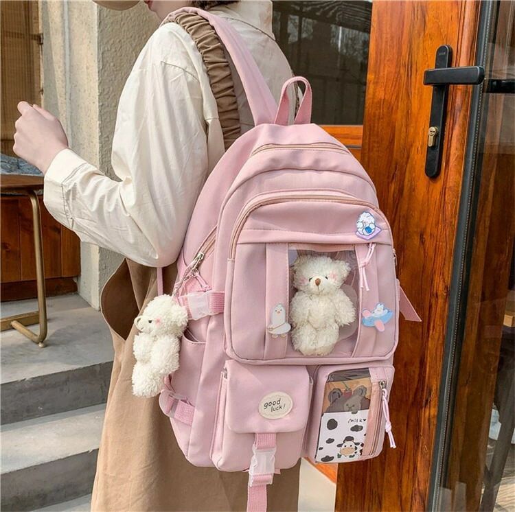 Rakuten - 【送料無料】リュックサック 小学生 女の子 リュック バックパック 通学 女子 キッズ リュック 女の子 小学生 女子 小学校 遠足リュック 韓国風 可愛い 学生用 おしゃれ 大容量 多機能 旅行 入学お祝い 小学生 中学生 高校生