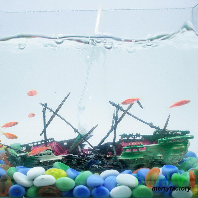 【送料無料】水槽用オーナメント エアポンプ 海賊船モチーフ 沈没船モチーフ オー...