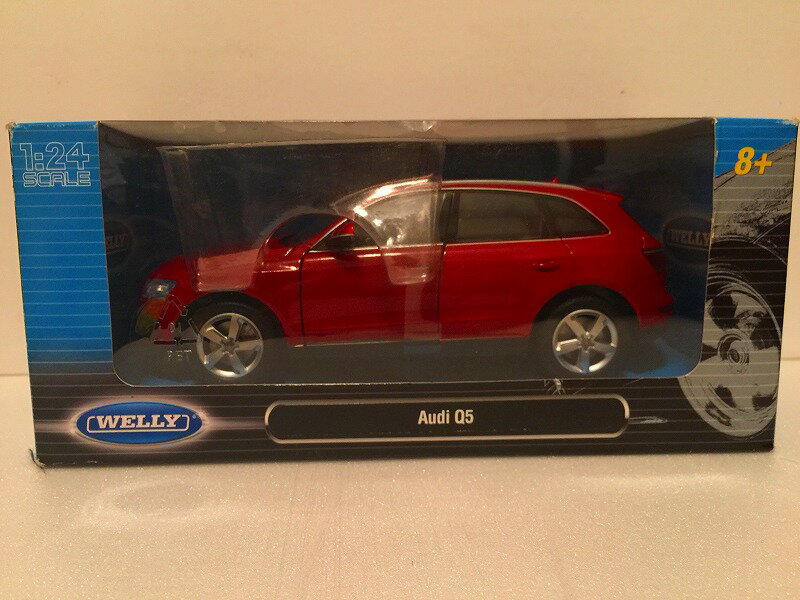 新品 WELLY ミニカー Audi 05 1/24 赤