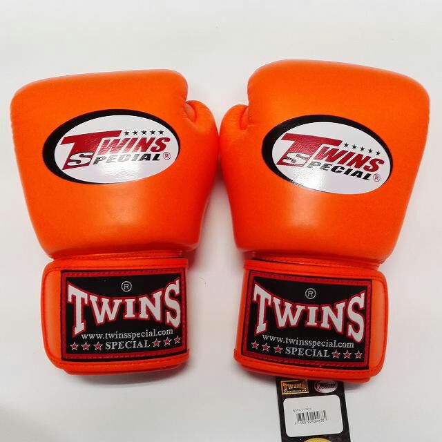 TWINS SPECIAL ボクシンググローブ 8oz オレンジ /ボクシング/ムエタイ/グローブ/キック/フィットネス/本革製