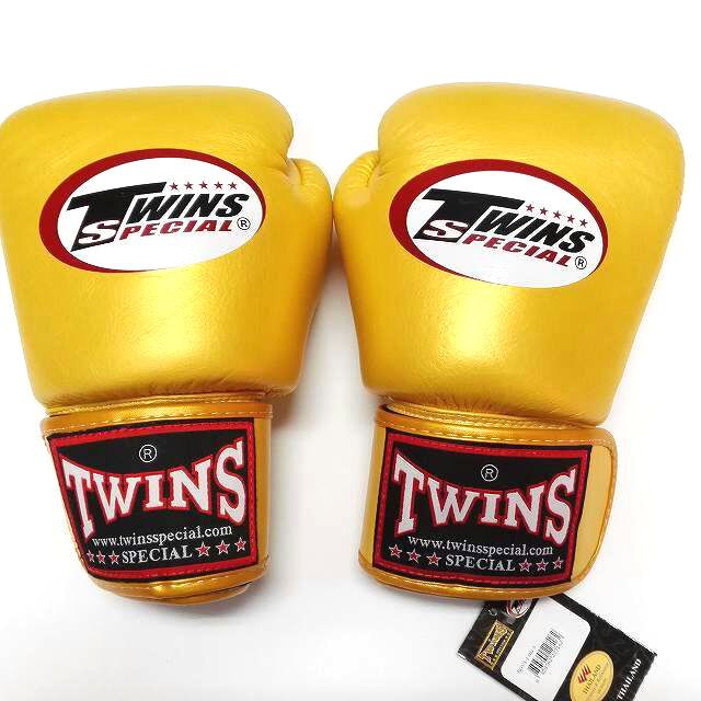 TWINS SPECIAL ボクシンググローブ 16oz 金/ボクシング/ムエタイ/グローブ/キック/フィットネス/本革製