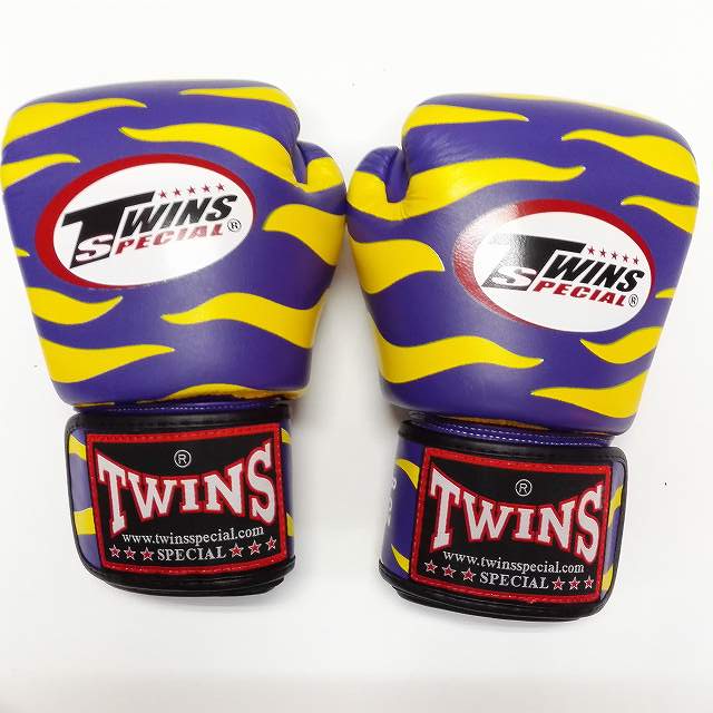 TWINS SPECIAL ボクシンググローブ 16oz Z紫黄 /ボクシング/ムエタイ/グローブ/キック/フィットネス/本革製/ツインズ/オンス