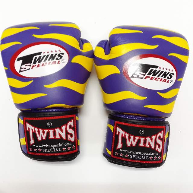 TWINS SPECIAL ボクシンググローブ 10oz Z紫黄 /ボクシング/ムエタイ/グローブ/キック/フィットネス/本革製/ツインズ/オンス