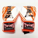 TWINS SPECIAL ボクシンググローブ 10oz TW白オレンジ /ボクシング/ムエタイ/グローブ/キック/フィットネス/本革製/ツインズ/大人用/10...