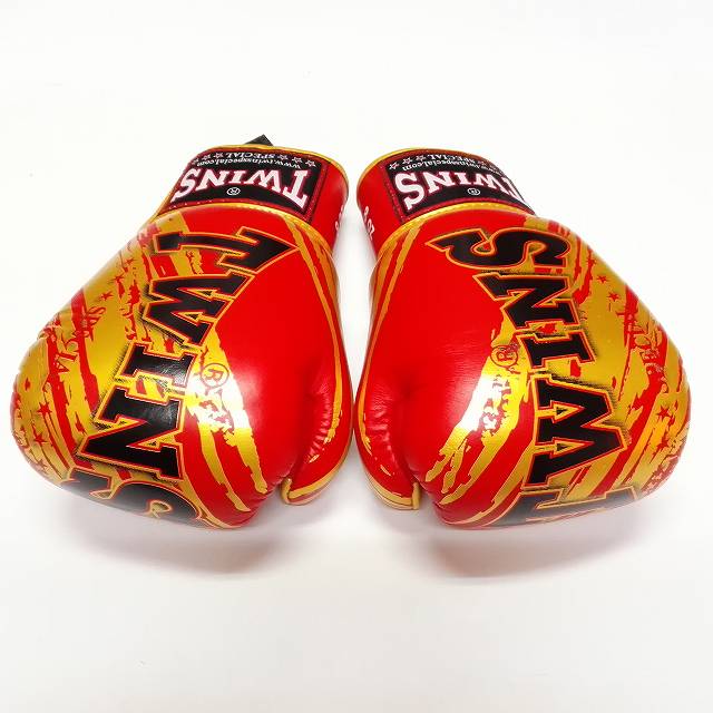 TWINS SPECIAL ムエタイ ボクシング グローブ 8oz TW赤金 /本革製/ツインズ/大人用/8オンス
