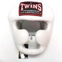 TWINS SPECIAL ヘッドギア 白/本革製/ヘッドガード/ボクシンググローブ/ボクシング/ムエタイ/グローブ/キック/ツインズ/大人用
