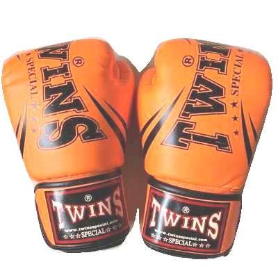 TWINS SPECIAL ボクシンググローブ 16oz PUオレンジ /ボクシング/ムエタイ/グローブ/キック/フィットネス/ツインズ/大人用/16オンス