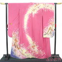 【中古】 振袖 リサイクル 着物 成人式 結婚式 卒業式 舞台 販売 レディース フォーマル 正絹 ピンク 熨斗 花柄 桜 裄丈68.5cm 送料無料 即日発送 大きいサイズ