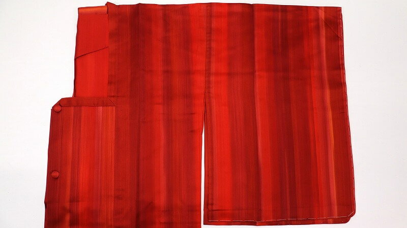 【中古】 着物用 和装 雨ゴート 化繊 レッド 赤系 リメイク用 リユース リサイクル 【電話注文対応が出来ません】