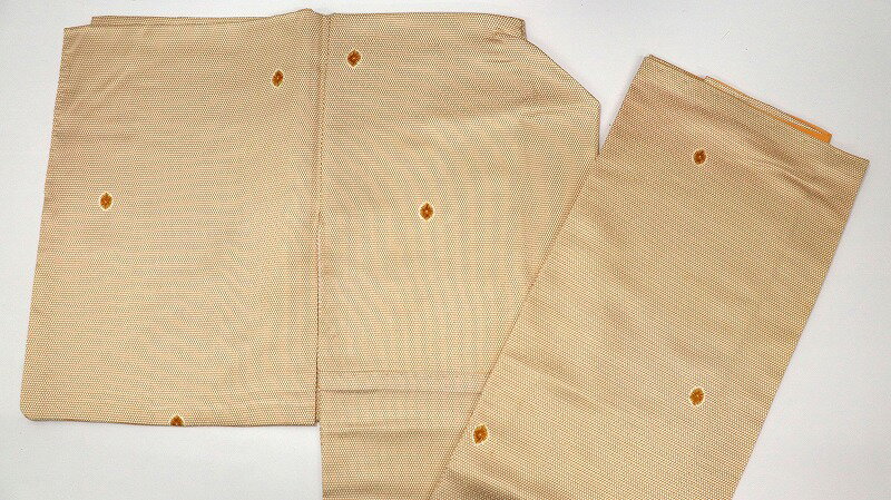 【中古】 小紋 総柄 着物 正絹/シルク 裏地あり 袷せ 変色等 リメイク用 リユース リサイクル 【電話注文対応が出来ません】