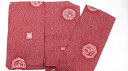【中古】 4/3号 昭和レトロ 昭和アンティーク 御召し風 お召し風 着物 ピンク 裏地無し 単衣/胴抜 変色等 リメイク用 リュース リサイクル【返品・キャン...