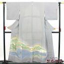 【中古】色留袖 河合翠雲 1ツ紋 レディース 正絹 グレー 宮島 風景柄 身丈161.5cm 裄丈67.5cm 仕立て上がり着物 フォーマル リサイクル着物 リユース着物 即日発送
