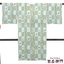 リサイクル着物 リサイクル 長襦袢 襦袢 レディース 正絹 緑 市松 干支 身丈125cm 裄丈64.5cm 仕立て上がり着物 【中古】 あす楽対応