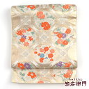 【中古】 袋帯 ふくろ帯 リサイクル レディース 正絹 薄金 蜀江繋ぎ文様 長さ428cm 幅31cm 仕立て上がり帯 リサイクル帯 即日発送