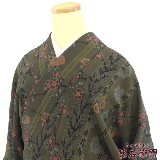 【楽天スーパーSALE★ポイント10倍】リサイクル着物 小紋 中古 レディース 化繊カーキ 梅 シック 縮緬身丈162cm 裄丈67cm 仕立て上がり着物 カジュアル リサイクル着物 あす楽対応 【楽天スーパーSALE★ポイント10倍】【中古】 【楽天スーパーSALE★ポイント10倍】リサイクル着物 小紋 中古 レディース 化繊カーキ 梅 シック 縮緬身丈162cm 裄丈67cm 仕立て上がり着物 カジュアル リサイクル着物 あす楽対応 【楽天スーパーSALE★ポイント10倍】【中古】