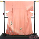 【50%OFF】【GWセール開催中!】【中古】付下げ 着物 正絹 袷 礼装 フォーマル レディース ピンク 桜 菊 身丈166cm 裄丈67cm リサイクル着物...