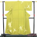 【50%OFF】【GWセール開催中!】【中古】 付下げ レディース 正絹 薄緑 花柄 身丈161cm 裄丈63.5cm 仕立て上がり着物 フォーマル 小さいサイ...