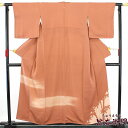 【50%OFF】【GWセール開催中!】【中古】付下げ 無地付下げ レディース 正絹 ピンクベージュ ぼかし 身丈160cm 裄丈65cm 仕立て上がり着物 フォ...