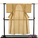 【50%OFF】【GWセール開催中!】【中古】 芭蕉布風 夏着物 レディース 夏 リサイクル ブラウン 四角繋ぎ 裄丈63 小さいサイズ 送料無料 あす楽対応