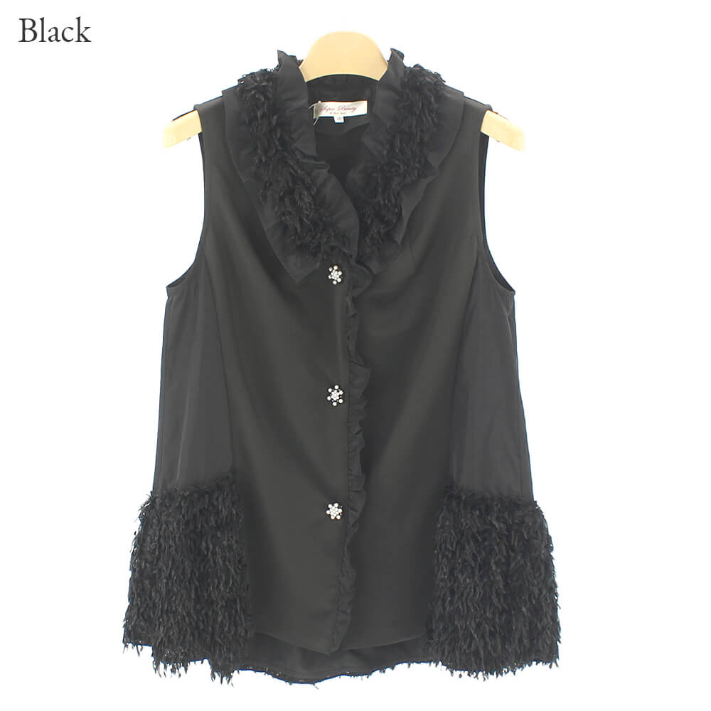 新品スーパービューティSuperBeautyビジューブラックベスト黒40 スーパービューティ JC ジェーシーインターナチョナル SALE通販 レース