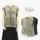 ヴィルカ Virca ベスト レディース プリーツ ジレ 切替 ノースリーブ パワーネット カジュアル ドレッシー フェミニン キュート Mサイズ 2025年春夏(4)