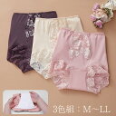 [GW期間中は全品ポイント5倍＆2品で5％OFFクーポン] [3枚組 M-LL] 女性用 華やかレース使いの 安心ショーツ 深履き 1分丈 35cc 3色セット ピンク ベージュ ボルドー レディース 頻尿 軽失禁 吸水ショーツ 尿漏れ 失禁パンツ 消臭 綿 尿漏れパッド 婦人 あったか 暖か