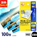 【10%OFF】ラミネートフィルム 診察券サイズ 100枚 100ミクロン LZ-SN100 通常タイプ 100μ アイリスオーヤマ ラミネーター フィルム[2...