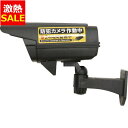【1日ほぼ全品P5倍】【29%OFF】工具・DIY 防犯 金物ソーラー充電式防犯ダミーカメラライト1型 ブラック HDL-9597 BK防犯カメラ ダミーカメラ...