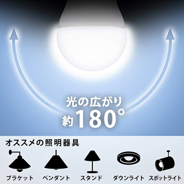 電球 LED E17 60W 広配光 昼白色 電球色 LDA6N-G-E17-6T7 LDA6L-G-E17-6T7 LED電球 広配光 LED 電球 LEDライト 昼白色相当 電球色相当 明かり 電気 照明 ライト ランプ ECO 節電 節約 長寿命 補償 保証 アイリスオーヤマ