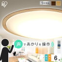 シーリングライト LED 5.11 音声操作 ウッドフレーム 6畳 調色 CL6DL-5.11WFV-U・M ナチュラル ウォールナット シーリング ライト らいと LED 調光 調色 メタルサーキット 電気 節電 アイリスオーヤマ