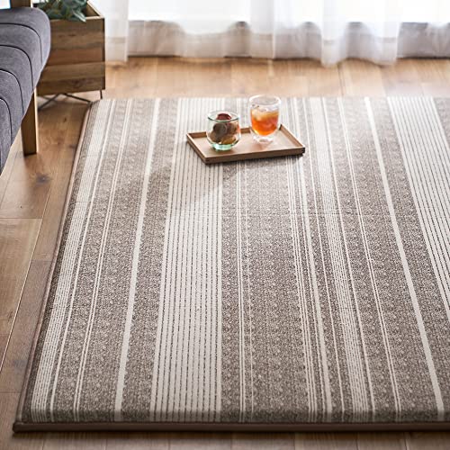 ラグ ラグマット カーペット 厚手 北欧 おしゃれ 185×240 クッションラグ ラグ ラグマット マット カーペット 絨毯 厚手 極厚 厚み 縞柄 しましま ボーダー すべり止め 185×240cm アイリスオーヤマ 送料無料 ACRBO-1824