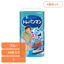 【4個セット】トレパンマンブルーL34枚 ユニ・チャーム ユニチャーム トレパンマン 赤ちゃん おむつ オムツ ベビー 肌ごこち
