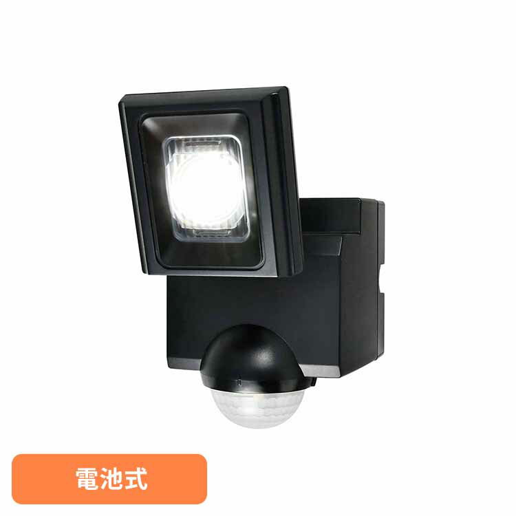 乾電池式 センサーライト ESL-N111DCELPA エルパ 防犯用品 センサーライト 屋外用ライト 電池式 ウォールライト 防雨仕様 かんたん設置 白色LED 朝日電器株式会社 [2512SS]