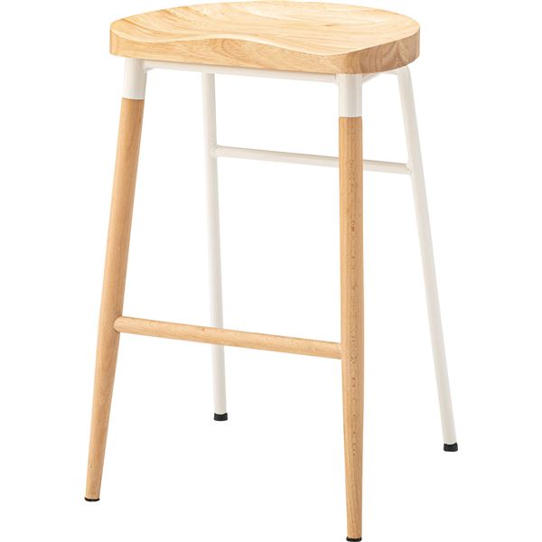 カウンターチェア 約幅41.5×奥行42×高さ65cm ホワイト ハイスツール リビング インテリア家具 組立品