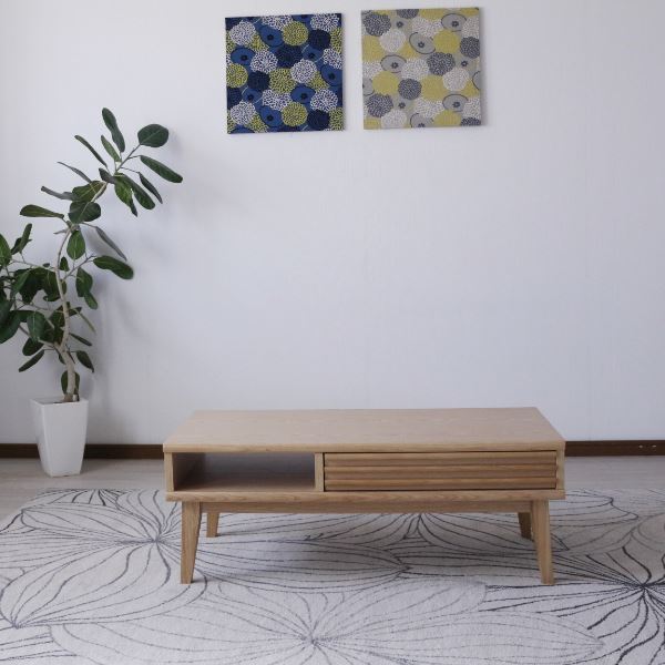 【BLACK FRIDAY P10倍 11/27迄】 ローテーブル センターテーブル 約幅100×奥行50×高さ38cm ナチュラル アッシュ無垢 リビング ダ...