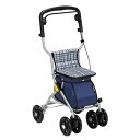 【P10倍】お買い物マラソン【7/4〜7/11】迄 シルバーカー/手押し車 【ミドルタイプ】 本体幅43cm 手元ブレーキ 幸和製作所 『ルミド』 チェックブラ...