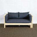 【BLACK FRIDAY P10倍 11/27迄】 ソファベッド 〔 グレーマット&クッション2個セット 〕 木製 すのこ 伸長 ソファーベッド 組立式【代引...