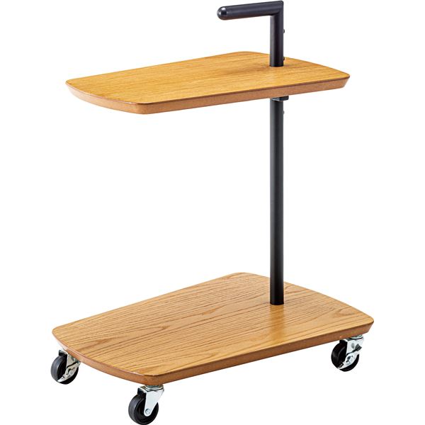 キャスター付き ミニテーブル 【幅52.5cm×奥行38cm×高さ65cm】 スチール 『ワゴンサイドテーブル』 〔リビング〕 【組立品】