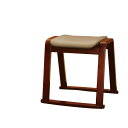【P10倍】お買い物マラソン【6/22〜6/27】迄 木製 スツール/オットマン 【ベージュ】 幅460mm 合皮/合成皮革 〔リビング ダイニング〕 完成品【...