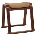 【P10倍】お買い物マラソン【6/22~6/27】迄 〔2台セット〕 オットマン 幅46×奥行43×高さ44cm ダークブラウン 木製 ラバーウッド PVC スタッキング スツール リビング【代引不可】