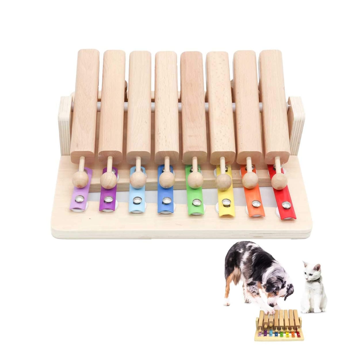 Pet’sPianoペットピアノ ペット用 知育トイ 木製 知育玩具 ペットおもちゃ 犬 猫 おもちゃ 知育トイ トレーニング 訓練 しつけ ストレス解消 運動不足 認知症予防 犬 早食い防止 ゲームのサムネイル