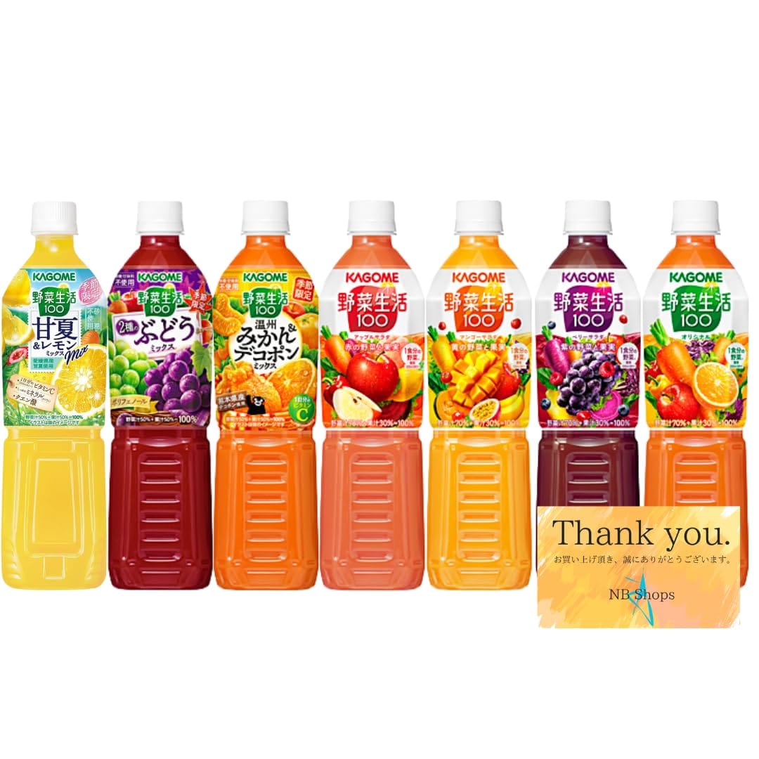カゴメ 野菜生活100 ペットボトル 720ml PET アソート 5種類 6本セット（3種×各1本、カゴメオリジナル×1本、季節限定×2本）野菜ジュース 仕送り こども用 野菜不足 好き嫌い マルチビタミンのサムネイル