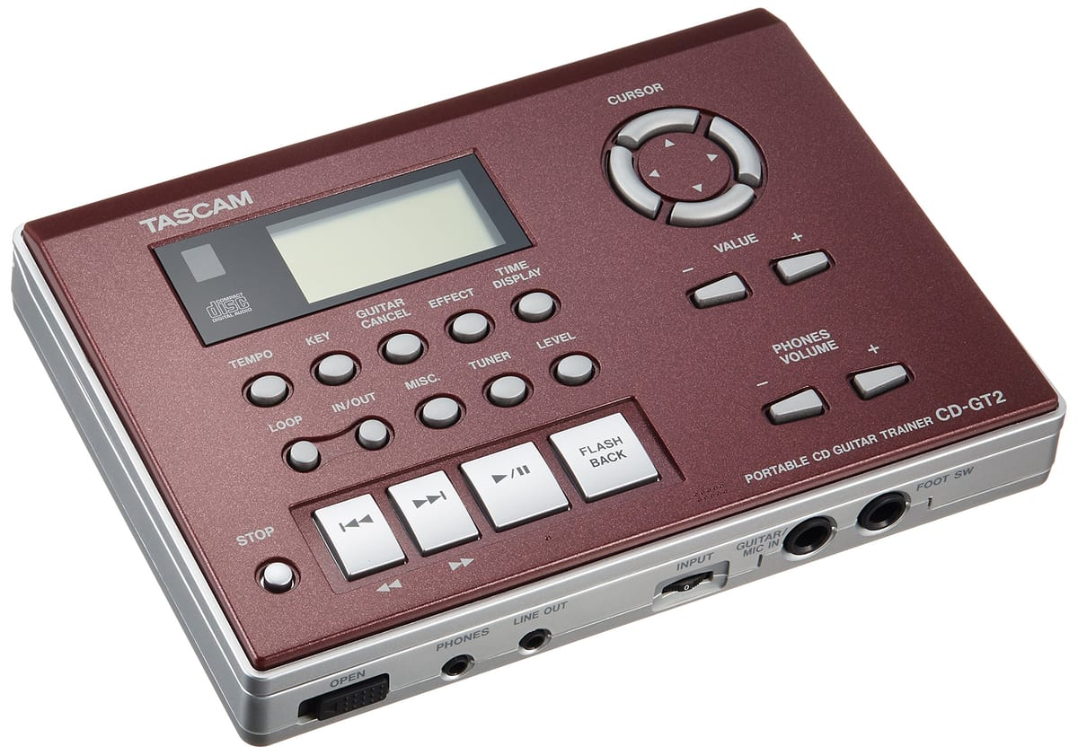 TASCAM(タスカム) CD-GT2 ギター練習 CDプレーヤー チューナー 小型 コンパクト ポータブル キーチェンジ スピード・テンポチェンジ ギターキャンセル マイナスワン バンド練習のサムネイル