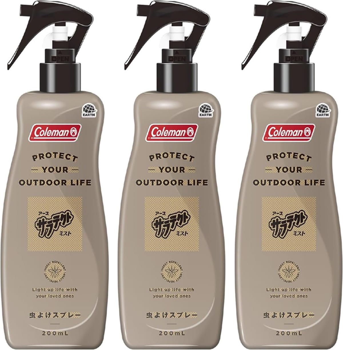 【3個セット】サラテクト ミスト コールマン 200ml 屋外 キャンプ アウトドアの虫よけスプレー 蚊・アブ・トコジラミなど 忌避 アース製薬のサムネイル