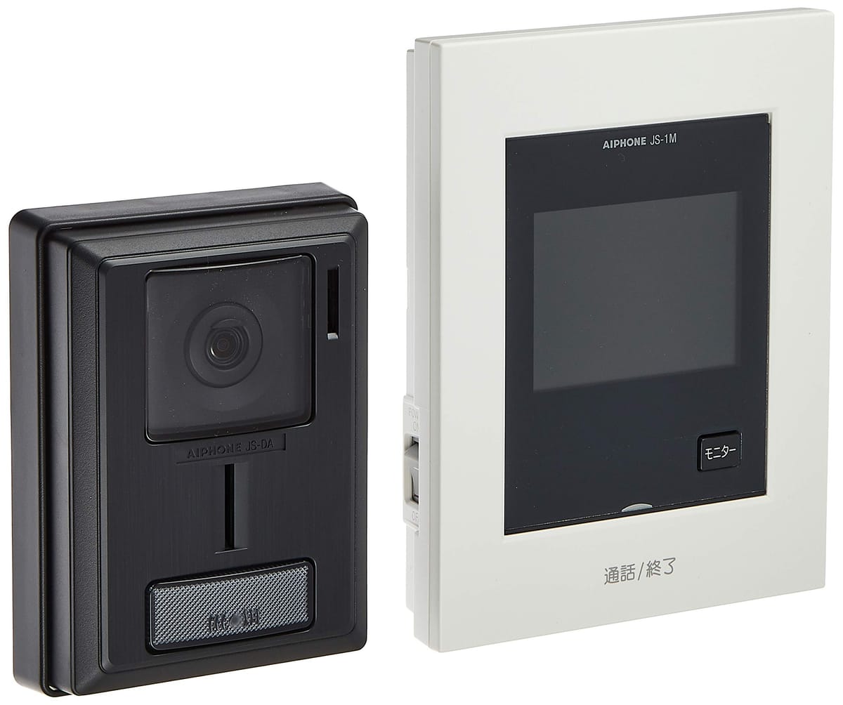 アイホン テレビドアホン シンプルデザイン AC電源直結式 JS-12のサムネイル