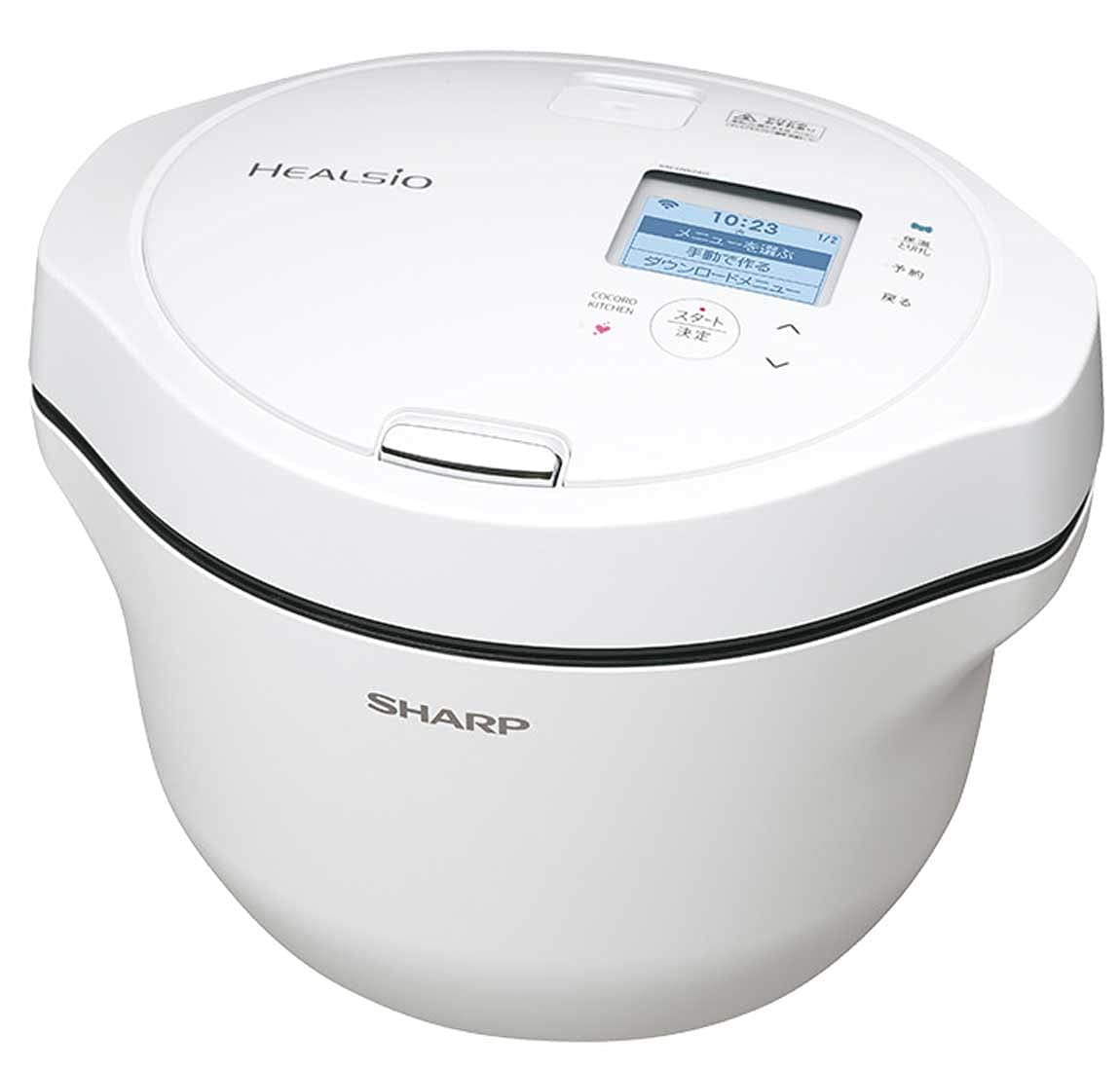 SHARP 水なし自動調理鍋 HEALSiO ヘルシオ ホットクック 2.4Lタイプ ホワイト系 KN-HW24G-Wのサムネイル