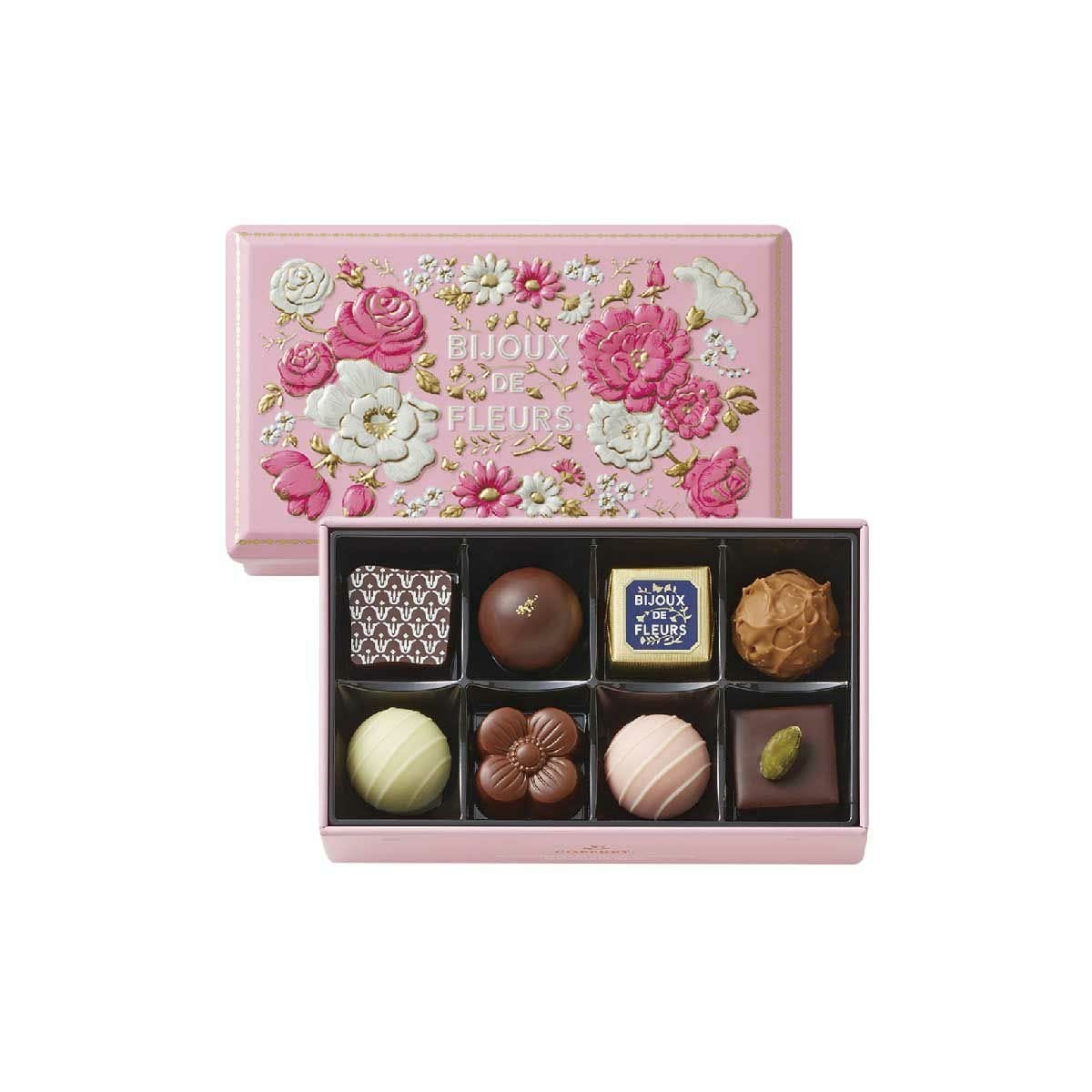 バレンタイン チョコレート 2023 人気商品 モロゾフ コフレ 手提げ袋付き(ビジュードフルール 8個入り)のサムネイル