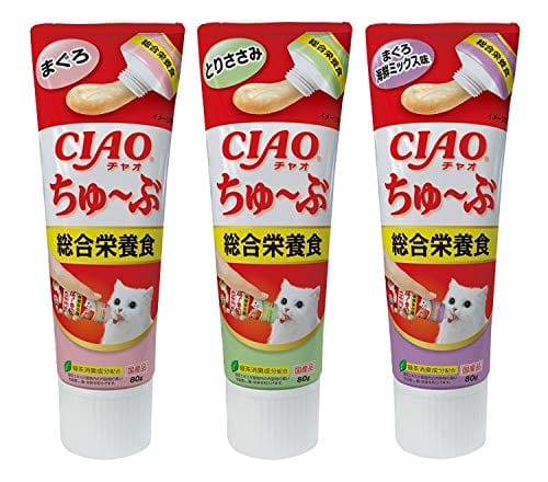 いなば 猫用 チャオ ちゅ～ぶ 総合栄養食 80g (まぐろ とりささみ まぐろ海鮮ミックス味) 3本セットのサムネイル