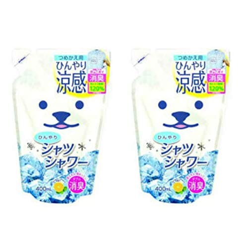 【2個セット】ときわ商会 ひんやりシャツシャワーR ミント&グレープフルーツの香り 詰め替え 400ml【2個セット】のサムネイル